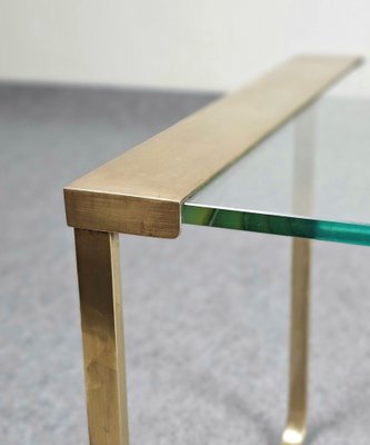 Mid-Century Coffee Table in Brass and Transparent Glass, 1960s-ZST-1731732