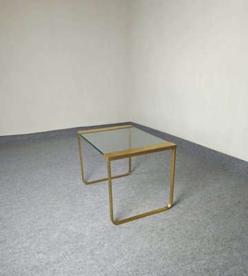 Mid-Century Coffee Table in Brass and Transparent Glass, 1960s-ZST-1731732