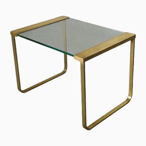 Mid-Century Coffee Table in Brass and Transparent Glass, 1960s-ZST-1731732