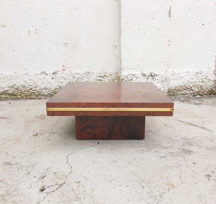 Mid-Century Coffee Table in Burl Wood Attributed to Mario Sabot, Italy, 1968-PUG-698735