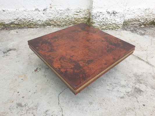 Mid-Century Coffee Table in Burl Wood Attributed to Mario Sabot, Italy, 1968-PUG-698735