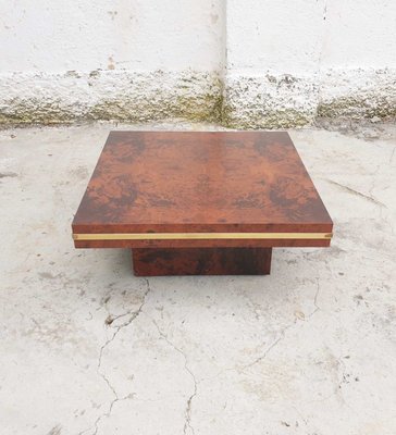 Mid-Century Coffee Table in Burl Wood Attributed to Mario Sabot, Italy, 1968-PUG-698735