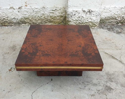 Mid-Century Coffee Table in Burl Wood Attributed to Mario Sabot, Italy, 1968-PUG-698735