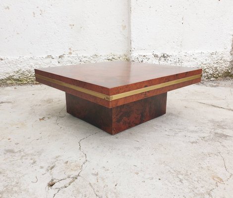 Mid-Century Coffee Table in Burl Wood Attributed to Mario Sabot, Italy, 1968-PUG-698735