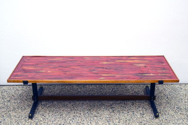 Mid-Century Coffee Table in Enamelled Copper, 1950s-HS-1780360