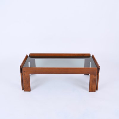 Mid-Century Coffee Table in Walnut by Afra and Tobia Scarpa for Cassina, Italy, 1960s-JDR-1743401