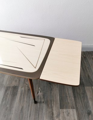 Mid-Century Coffee Table with Abstract Patterned Top, 1950s-FW-1781293