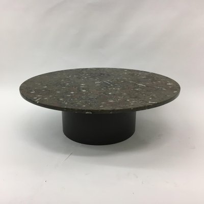 Mid-Century Coffee Table with Fossil Marble Top, 1970s-BGP-848673