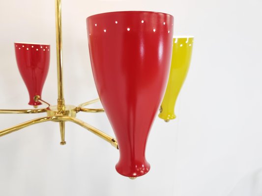 Mid-Century Coloured Chandelier, 1950s-IRH-1147440