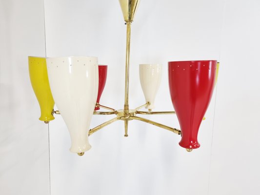 Mid-Century Coloured Chandelier, 1950s-IRH-1147440