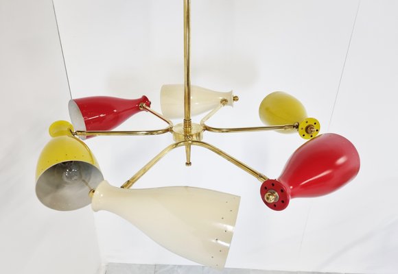 Mid-Century Coloured Chandelier, 1950s-IRH-1147440