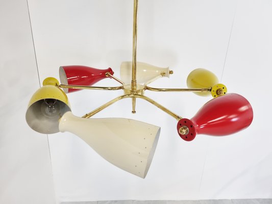 Mid-Century Coloured Chandelier, 1950s-IRH-1147440