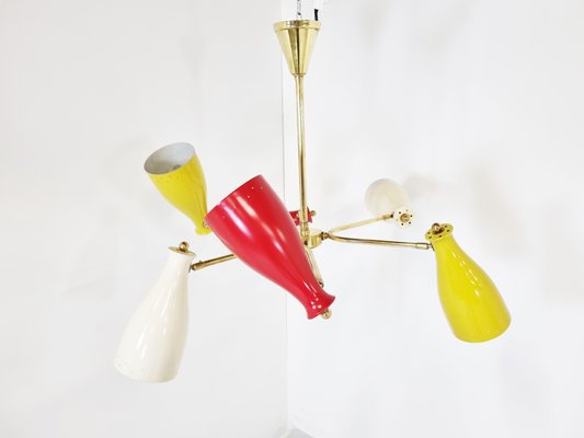 Mid-Century Coloured Chandelier, 1950s-IRH-1147440