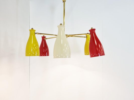 Mid-Century Coloured Chandelier, 1950s-IRH-1147440