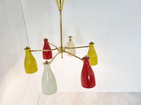 Mid-Century Coloured Chandelier, 1950s-IRH-1147440