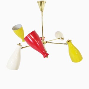 Mid-Century Coloured Chandelier, 1950s-IRH-1147440