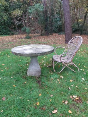 Mid-Century Concrete Garden Table in the Style of Mangiarotti & Up & Up-WBX-782619