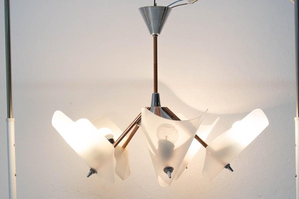 Mid-Century Cone Pendant Chandelier from Drukov, 1950s-HXT-783997