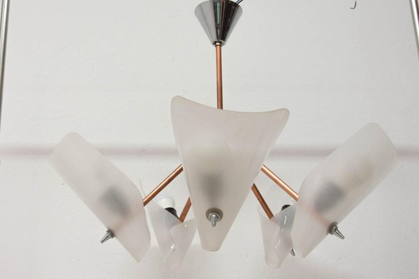 Mid-Century Cone Pendant Chandelier from Drukov, 1950s-HXT-783997