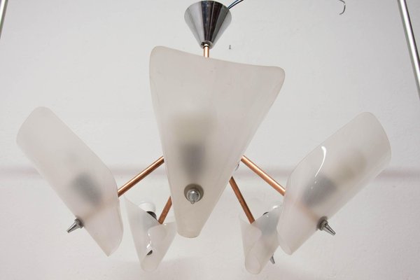 Mid-Century Cone Pendant Chandelier from Drukov, 1950s-HXT-783997