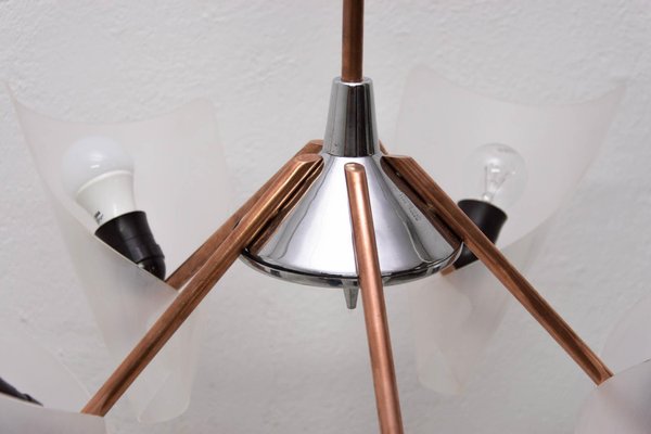 Mid-Century Cone Pendant Chandelier from Drukov, 1950s-HXT-783997