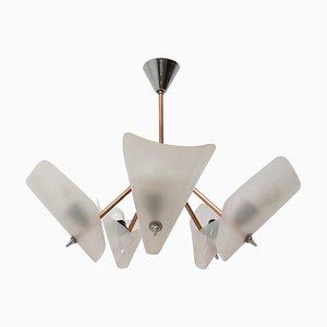 Mid-Century Cone Pendant Chandelier from Drukov, 1950s-HXT-783997