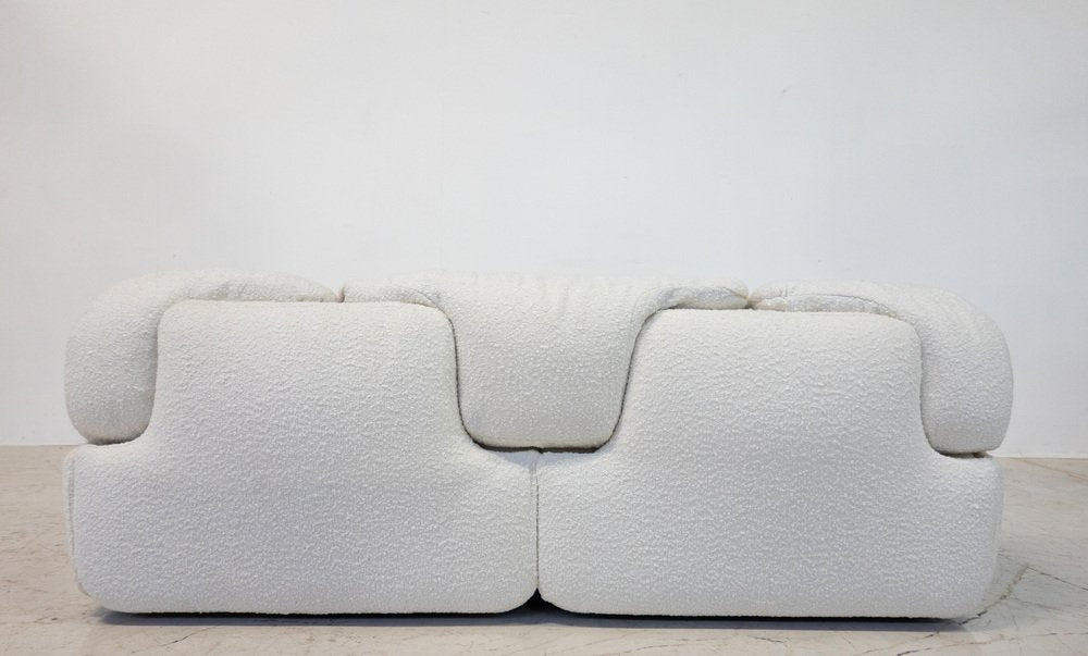 Mid-Century Confidential Sofa attributed to Alberto Rosselli for Saporiti, Italy, 1970s