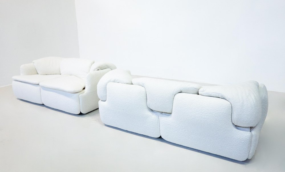 Mid-Century Confidential Sofa attributed to Alberto Rosselli for Saporiti, Italy, 1970s