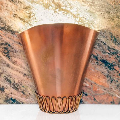 Mid-Century Conical Wall Lights in Copper, 1960s, Set of 2-QBR-999197