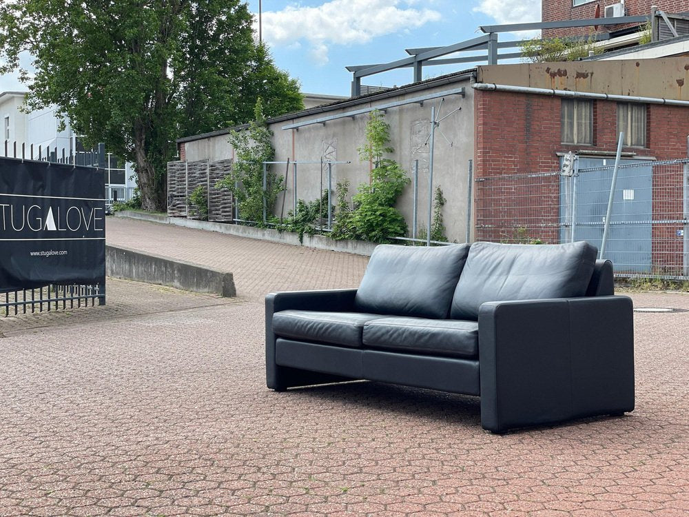 Mid-Century Conseta Sofa in Black Leather from COR, 1960s