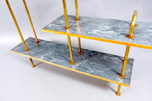 Mid-Century Console Table with Brass Handles, 1950s-CIP-782877