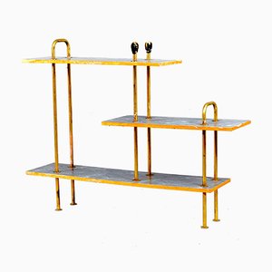 Mid-Century Console Table with Brass Handles, 1950s-CIP-782877