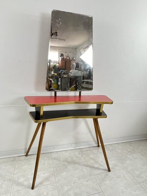 Mid-Century Console with Reclining Mirror, 1950s-YST-2033650