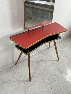 Mid-Century Console with Reclining Mirror, 1950s-YST-2033650