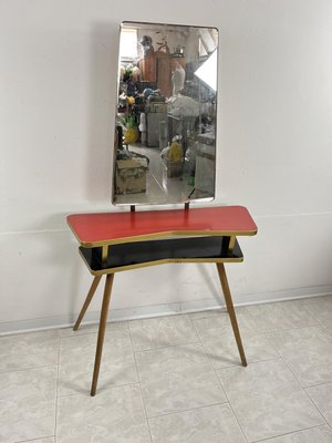 Mid-Century Console with Reclining Mirror, 1950s-YST-2033650