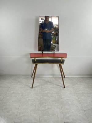 Mid-Century Console with Reclining Mirror, 1950s-YST-2033650