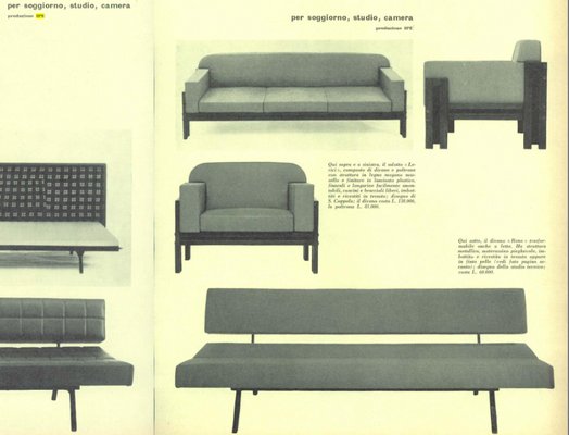 Mid-Century Convertible Sofa by Rito Valla for Ipe, 1960s-ZQ-2032316