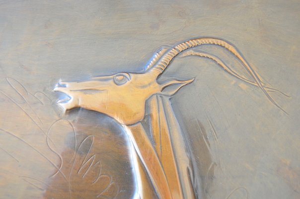 Mid-Century Copper Antelope from Amaranto, 1960s-OV-1058644