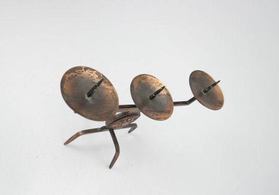 Mid-Century Copper Candleholder by Gyula Szabo, 1970s-UWE-791992