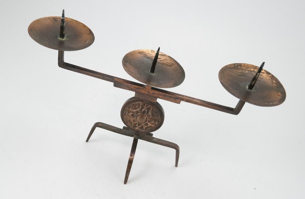 Mid-Century Copper Candleholder by Gyula Szabo, 1970s-UWE-791992