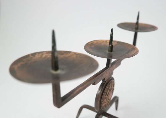 Mid-Century Copper Candleholder by Gyula Szabo, 1970s-UWE-791992