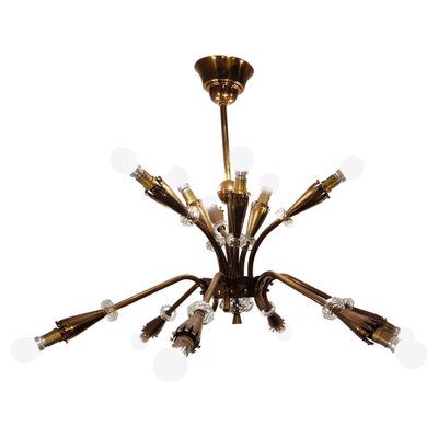 Mid-Century Copper Chandelier, 1950s-IRH-979805