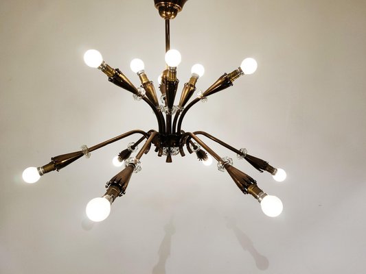 Mid-Century Copper Chandelier, 1950s-IRH-979805