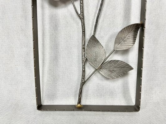 Mid-Century Copper Wall Decoration with Rose, Czech, 1950s-ZCY-1751860