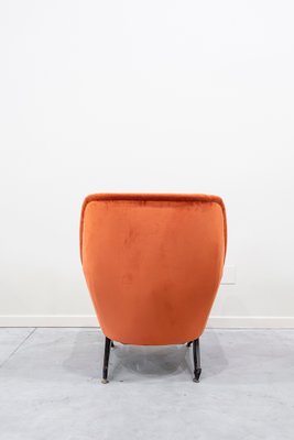 Mid-Century Coral Velvet Seats, 1950s, Set of 2-UJE-1431118