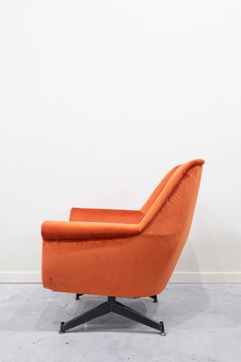 Mid-Century Coral Velvet Seats, 1950s, Set of 2-UJE-1431118