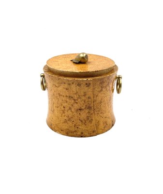 Mid-Century Cork and Brass Box, France, 1950s-TXN-1820085