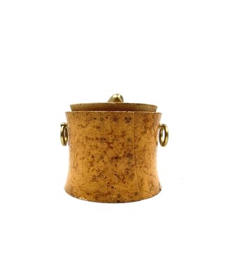 Mid-Century Cork and Brass Box, France, 1950s-TXN-1820085