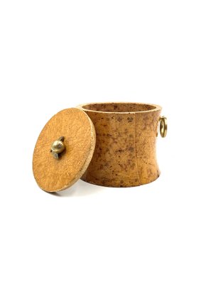 Mid-Century Cork and Brass Box, France, 1950s-TXN-1820085