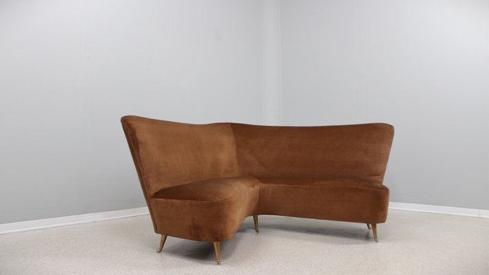 Mid-Century Corner Sofa attributed to Isa Bergamo, 1950s-ZQ-1813396